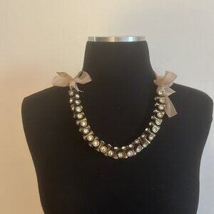 J.Crew Crepe Ribbon Chunky Statement Necklace